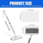SOPAMI Disposable Snap Grip MiniMop Sweep for Wall Cleaner Pet Hair Removal | 55" Extendable Lazy Mop-2 Reusable Cleaning Pads&1pcs Disposable for Tight Corners,Wall, Hardwood, Marble Floors - Image 6