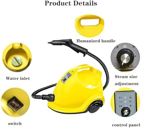 1.6L Steam Cleaner Handheld, 1800W for Deep Cleaning Floors, Couches & Cars - Lightweight Steamer with Safety Lock, No Chemicals Needed, 6 Tools for Grout, Windows & Upholstery (Standard) - Image 5
