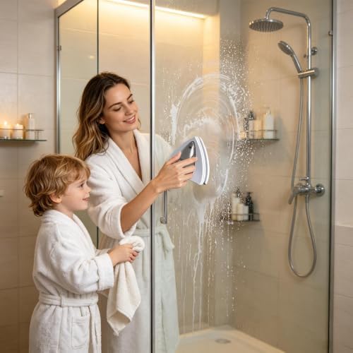 Double Sided Magnetic Window Cleaner - Triangular Windshield Squeegee - Image 3
