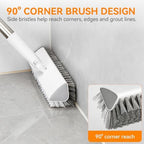 Scrub Brush with Long Handle, Extends to 55 in, Pivoting Triangle Head - Image 4