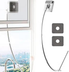 Outside Window Cleaner: U-Shaped Telescopic Safe Double Sided Window Cleaner, 2 in 1 Sponge Squeegee Equipment for High Floor Mirrors Doors by Unknown