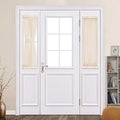 MIULEE Cream Beige 25 x 40 Inches Sidelight Sheer Curtains for French Door by MIULEE