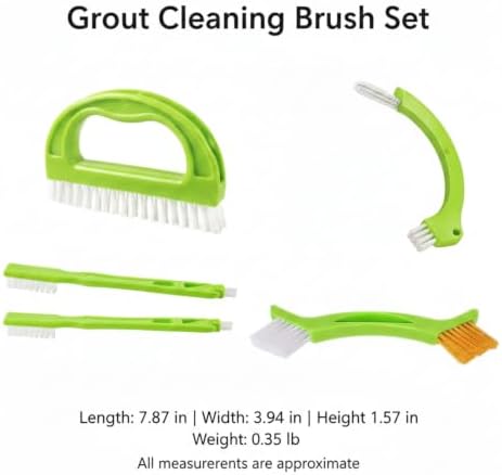 Grout Cleaning Brush Set, 4-Piece Tile Scrubbing Tool Kit for Narrow Gaps and Corners, Durable PP Plastic Crevice Cleaner for Bathroom Shower and Kitchen Backsplash (Set of 4) - Image 7