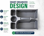 Libman Maid Caddy Cleaning Organizer, Heavy-Duty Janitorial Carry Caddy with Bottle Holders, Toilet Brush Holder & Tool Compartments, Commercial Cleaning Supply Tote - Image 5