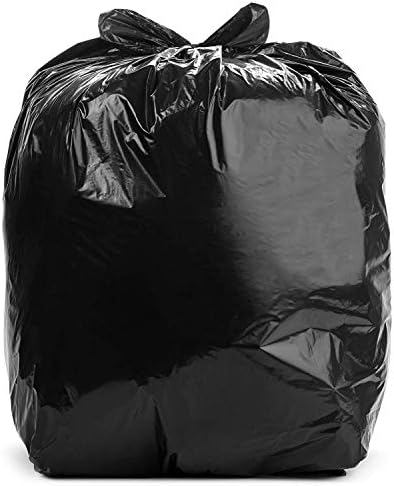 Aluf Plastics T-Tough Roll Pack Low Density Repro Blend Star Seal Coreless Rolls Bag, 12-16 Gallon Capacity, 32" Length x 24" Width, H Strength, Black (Pack of 500) by AlufPlastics