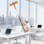 14" Extra-Wide Window Squeegee with 5-24FT Extension Pole - Image 2