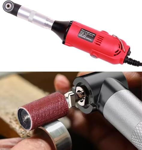 350W Corded Variable Speed Right Angle Die Grinder, Grout Removal Tool, 90 Degree Elbow Handheld Mini Grinder Electric Tool Set for Tile Cleaning, Contour Grinding, Cutting, Polishing, Milling - Image 4