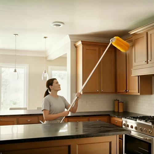 Long Handle Dusters for Cleaning with 2 Replacement Heads, Washable Cleaning Duster Kit with Laundry Mesh Bag, Cobweb Duster, Extendable Dusting Tool for Home and Office - Image 4