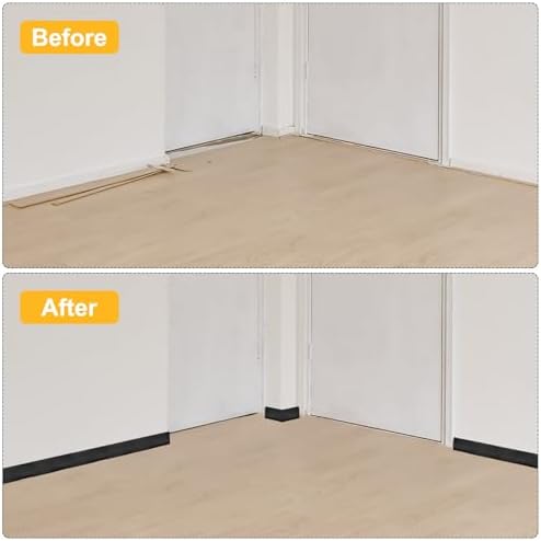 HARFINGTON 20ft x 6" Baseboard Trim Peel and Stick Wall Flexible Molding Trims, Self Adhesive PVC Cove Base Baseboards for Walls Corner, White - Image 5