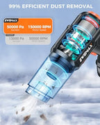 Car Vacuum Portable Cordless, High Power Suction & Blower, Handheld Vacuum Cleaner for Car, Home, Desktop, Keyboard,Birthday Gifts for Men Dad Husband(Satin Black) - Image 2