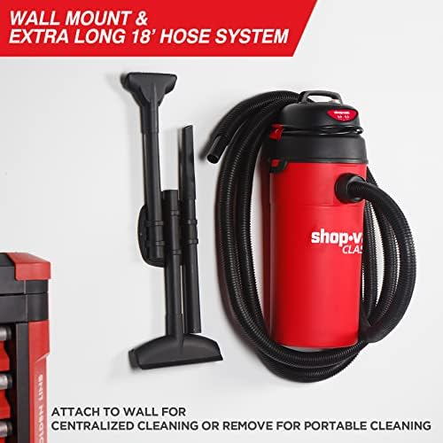 Shop-Vac 5 Gal 5.5 HP Wet/Dry Vacuum, Wall Mount, 9522236 - Image 4
