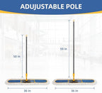 36" Commercial Dust Mop for Floor Cleaning, Heavy Duty Industrial Dry Dust Mop with 2 Mop Pads & 59" Long Handle, Professional Janitorial Floor Duster for Home, Garage, Hotel, School, Gym - Image 4