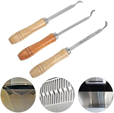 3 Piece Stainless Steel Range Hood Scraper Tool Set for Kitchen Cleaning - Image 4