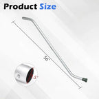 2-Piece Aluminum Vacuum Wand, 56-Inch, Button Lock Design - Image 2