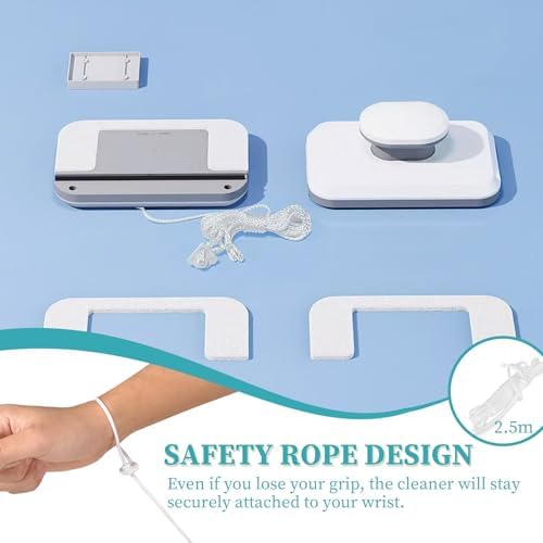 Windshield Wow Magnetic Car Window Cleaner, Strong Magnet Window Cleaner Tool with Anti-Fall Rope, Double Sided Window Cleaner for Thickness 3-10mm, Magnetic Glass Cleaner for High-Rises, Home, Car - Image 5