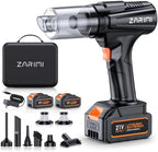 Car Vacuum Portable Cordless, 50000Pa Strong Suction Brushless Motor, Handheld Vacuum with 2 Batteries & Charger, 6-in-1 Rechargeable Vacuum Cleaners for Home, Pet Hair & Keyboard Ink Black by Unknown