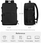 coofay Travel Backpack For Women Airline Approved Carry On Waterproof Sports Luggage Casual Daypack Small Hiking Backpack Black - Image 3