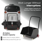 Commercial Ride-On Floor Sweeper, 49" Brush Width, 25 Gal Dustbin, 3hr Runtime 8 hr Charge, 77,500 sq. ft/hr, 6 MPH Max Speed- Ideal for Warehouses, Outdoor Spaces, & Large Facilities - Image 5