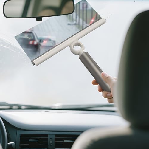 Extendable Shower Squeegee for Glass Doors, Shower Squeegee with 10-Inch Silicone Blade, Telescoping Handle for Windows and Shower Glass, Silver - Image 6