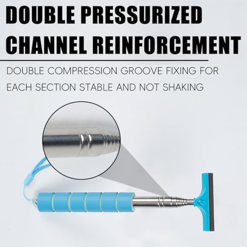 Bittwee 2PCS Car Side Mirror Squeegee, Retractable Auto Rearview Mirror Wiper, All-Purpose Window Squeegee for Cleaning Shower Glass Door, Vehicle Accessories Universal Fit（Blue） - Image 5