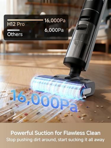 DREAME H12 PRO Vacuum Mop, Wet Dry Vacuum Cleaner for Hard Floor, Vacuum and Mop at The Same Time for Wet & Dry Messes, Auto Self-Cleaning, Edge to Edge Cleaning with Hot Air Drying - Image 2