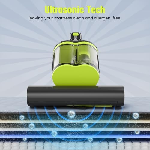 Mattress Vacuum Cleaner UV for Pet Hair,16kPa Power Suction UV Bed Vacuum Cleaner,140°F Heated Function,Ultrasonic High Tapping,HEPA Filter,Bed Vacuum for Sofa, Couch, Crib(Corded,4.5Amp) - Image 4