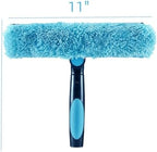 4pcs 11" Window Squeegee & Microfiber Scrubber 2-in-1 Cleaning Tool - Image 3