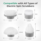 kHelfer Brush Head 4 Pack, 4 Pcs Replacement Brushes for KH8 Spin Scrubber - Image 3