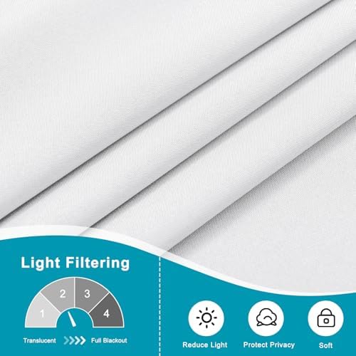 Hiasan French Door Curtains Privacy, White, 24W x 40L, 1 Panel - Image 5