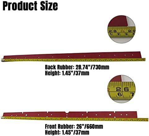 Emotor 26 Inch Rubber Squeegee fit for 15 inch EM-25 Emotor-25 Floor Scrubber Machine(A Pair) - Image 2