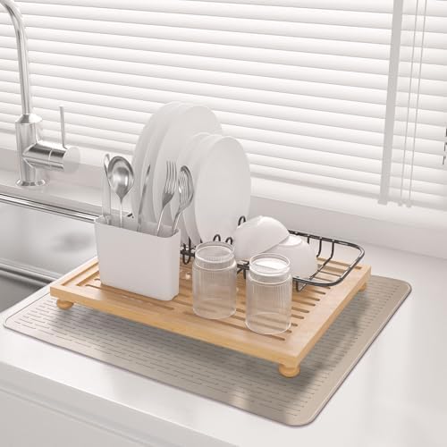 Stove Top Cover for Electric Stove- Range Covers for Electric Stove,Silicone XXL Dish Drying Mat, Glass Cooktop Covers, Flat RV Range top Mats (Taupe Thickened, 30"x21") - Image 5