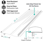 Stove Gap Covers 25 Inch Foldable Side Silicone Gap Filler 2 Pack White - Image 3