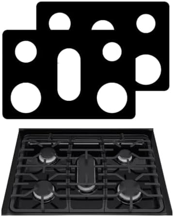 2 PCS Stove Protector liner For 30 Inch LG Gas Range Model LGLDG4315 LRG4115 LRG4113 LDG4313 LRGL5825 LRGL5925 LSGL6335DF 0.3MM Thickness Reusable Stove Burner Covers by StoveLiner
