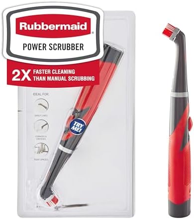 Rubbermaid Reveal Power Scrubber with Multi-Purpose Head, Cordless Electric Battery Powered Scrub Brush, Water Resistant, for Home/Kitchen/Bathroom/Grout/Tile/Shower/Tub by Rubbermaid