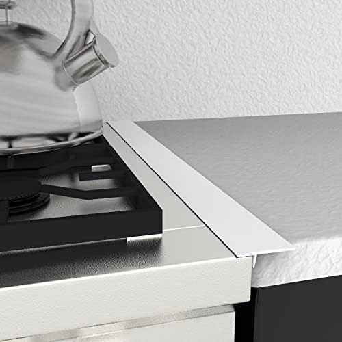 Stove Covers, Gas Stove Liners, MSDADA 8 Pcs 10.6" x 10.6" Black Gas Stove Protectors with 2 Pcs 21” White Stove Gap Covers, 0.2 mm Double Thickness, Reusable, Non-Stick, Easy to Clean - Image 4