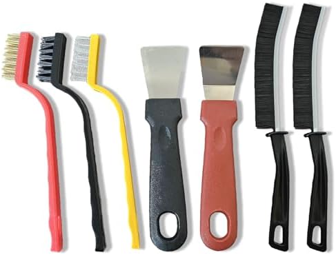 7 Pcs Multi-Purpose Crevice Cleaning Brush Tool for Stubborn Kitchen Grease Stains, Bathroom Crevices, Window Gutters, Tiles and Faucets by CLJAQZW