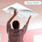 6Pcs Classroom Fluorescent Magnetic Light Covers,2x4 FT Notebook Paper - Image 4