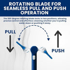 Extendable Shower Squeegee with 180-Degree Rotating Blade for Push/Pull Use – Ergonomic Cleaning Tool for Showers, Glass Doors, and Windows – 16'' to 28'' Handle for Strain-Free Cleaning - Image 2