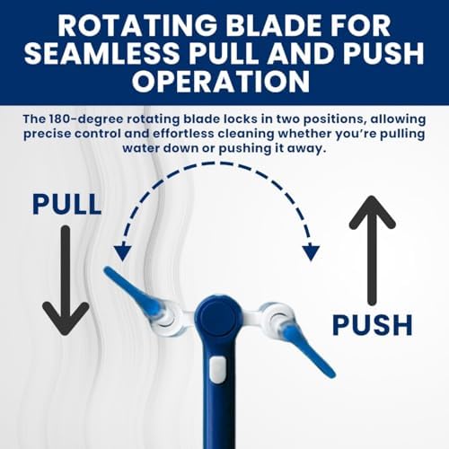 Extendable Shower Squeegee with 180-Degree Rotating Blade for Push/Pull Use – Ergonomic Cleaning Tool for Showers, Glass Doors, and Windows – 16'' to 28'' Handle for Strain-Free Cleaning - Image 2