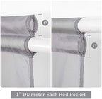 MIULEE Dark Grey 25 x 40 Inches Sidelight Sheer Curtains - Image 2