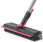AIR U+ Floor Scrub Brush with Long Handle, 3-in-1 Rotating Head & Squeegee by AIRU