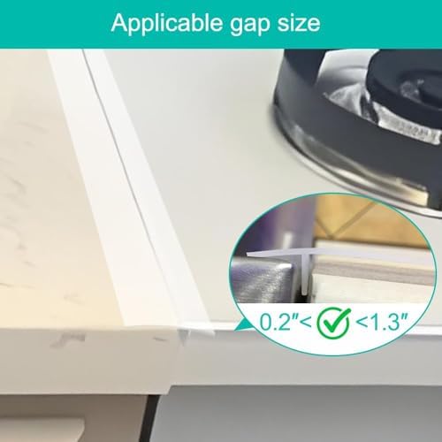 Stove Counter Gap Cover - 25 Inch Silicone Oven Gap Filler 2 Pack Clear - Image 4