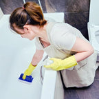 YoleShy Shower Scrubber Non-Scratch Bathtub Scrubber Heavy Duty Scrub Pad with Handle for Bathroom Tile Bathtubs Shower Tile Sink Pool Tile Spas (Blue) - Image 7
