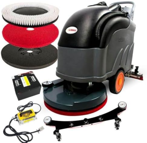 SUNMAX 22" Self-Propelled Floor Scrubber, Lithium Battery, 31" Squeegee by SUNMAX