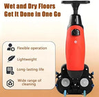 17" Commercial Floor Scrubber Machine - Walk Behind Floor Cleaning Machine with Double Brushes, Cordless Electric Floor Scrubber & Polisher for Tile, Concrete Floor, Hardwood, 13000 Sqft/h - Image 3