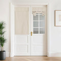 NICETOWN Linen Texture 100% Blackout Privacy French Door Curtains by NICETOWN
