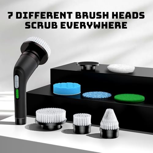 Electric Spin Scrubber for Bathroom: Shower Cleaner Brush with Long Handle - Image 6