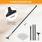 Luvenia Heavy Duty 4-Inch Razor Blade Floor Scraper, 50-Inch Long Handle - Image 5