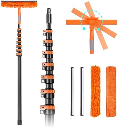 4.7-30FT Carbon Fiber Telescopic Squeegee for Window Cleaning Kit by Msnaile