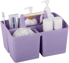 rejomiik Plastic Shower Caddy, Portable Shower Basket with Handle, Purple by rejomiik